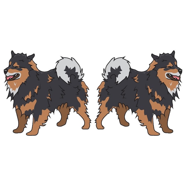 Finnish Lapphund Dog Decal, Dog Lover Decor Vinyl Sticker
